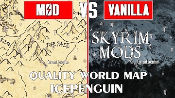 Skyrim Special Edition Mods - A Quality World Map by IcePenguin