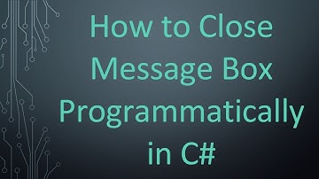How to Close Message Box Programmatically in C#