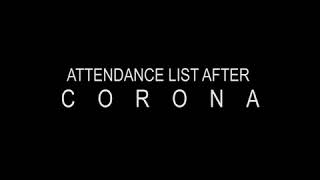 Attendance list after corona