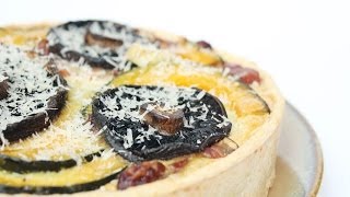 คีชเห็ดพอร์โทเบลโล ฟักทอง และชีสบรี Portobello, Pumpkin & Brie Quiche