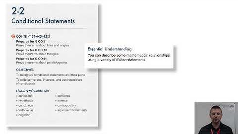 Geometry 2-2 Conditional Statements: Introduction and Solve It!