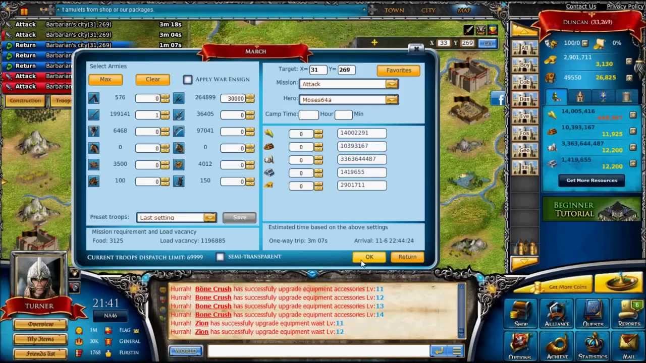 Evony AGE II NPC Level 10 Capture