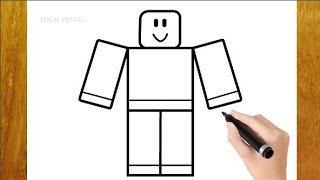 Como DESENHAR o NOOB do ROBLOX - Como DIBUJAR a NOOB de ROBLOX