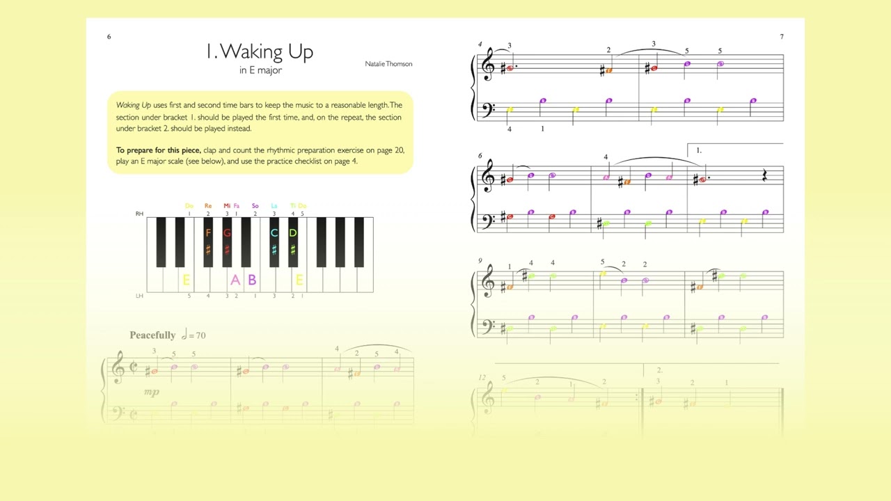 Waking Up | Beginner Piano Solo by Natalie Thomson adlı videoyu YouTube'da izle Waking Up | Beginner Piano Solo by Natalie Thomson adlı videoyu YouTube'da izle