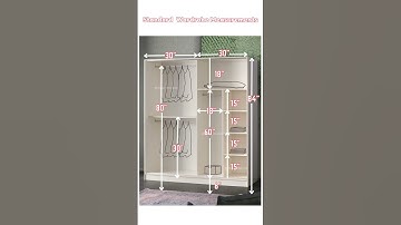 Standard Wardrobe Measurements 📏📐✅ #wardrobe #measurement #ai #interiordesign