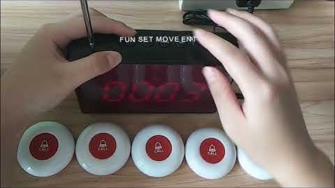Wireless Restaurant Paging System How to Configure Button