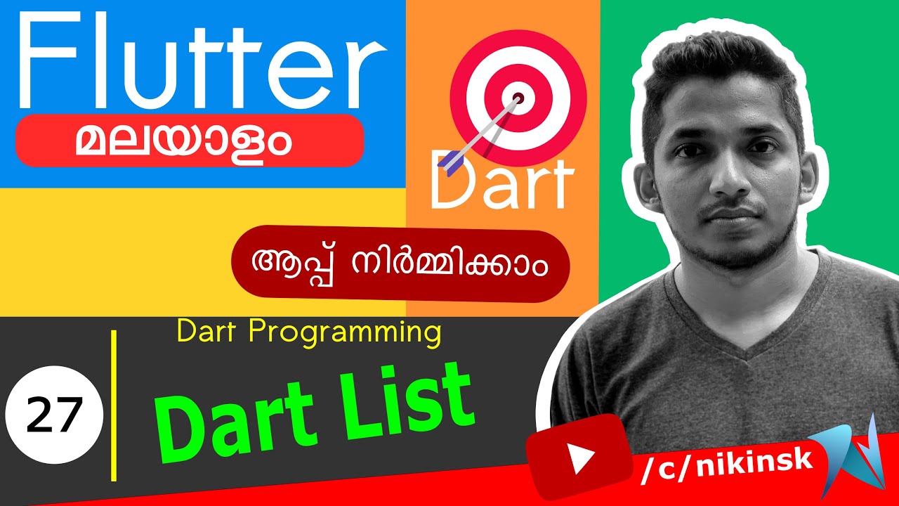 27 Dart List Flutter Developer Course Malayalam YouTube
