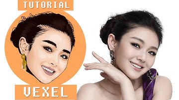 Vexel (Vector Pixel) Art Tutorial Using Adobe Photoshop CS6 | Time Lapse