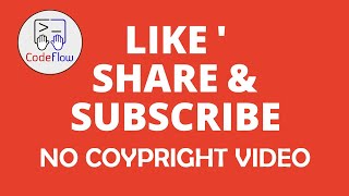Like Share Subscribe Intros No Copyright Video