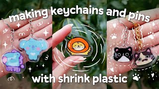 how I make keychains and pins with shrink plastic + tips for beginners