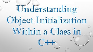 Understanding Object Initialization Within a Class in C+ +