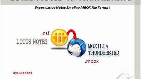How to Export Lotus Notes To Thunderbird