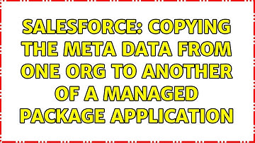 Salesforce: Copying the meta data from one org to another of a managed package application