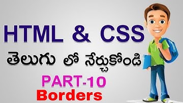 HTML & CSS In Telugu Part 10 | "Border In CSS" In Telugu | HTML & CSS Tutorial In Telugu