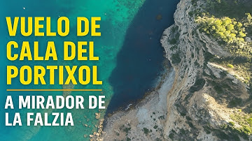 Vuelo de Cala del Portixol a Mirador de la Falzia y Cala El Pom drone 4k