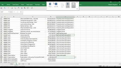 Income statement  preparation using SUMIFS