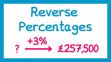 Reverse Percentages - GCSE Maths
