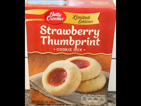 Betty Crocker Strawberry Thumbprint Cookie Mix – Preparation & Review