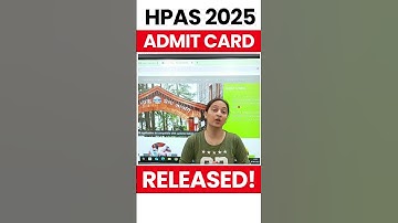 HPAS 2025 Admit Card Released!