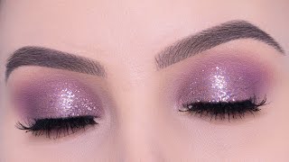 Valentine’s Day Romantic Rose Glitter Eye Makeup Tutorial