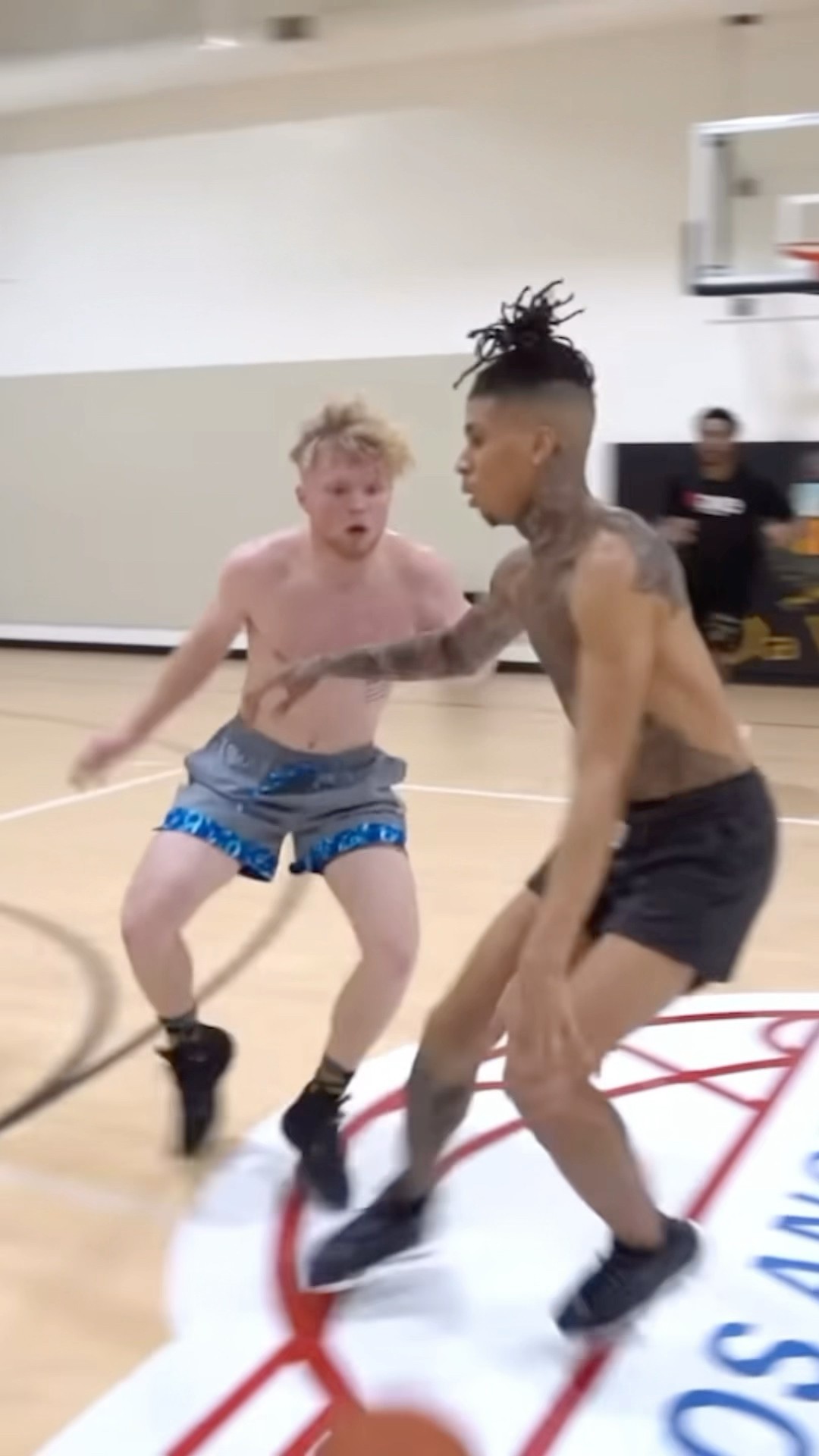 T Jass \u0026 NLE Choppa Go Head To Head On The Basketball Court!