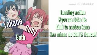 Love Live! - Yohane x Ruby - Landing action Yeah!! (w/ lyrics)