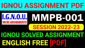 MMPB-001 Solved Assignment 2022-23 in English, MMPB 1 Solved Assignment 2023, MMPB 1 Assignment