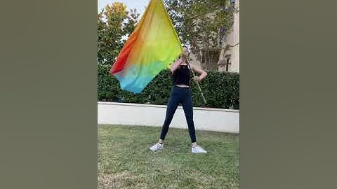 Colorguard tutorials: Flag 45s with cone prep