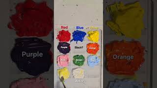 How to create Black from 3 Primary colors and it's surprising #colormix #satisfying #colormixing