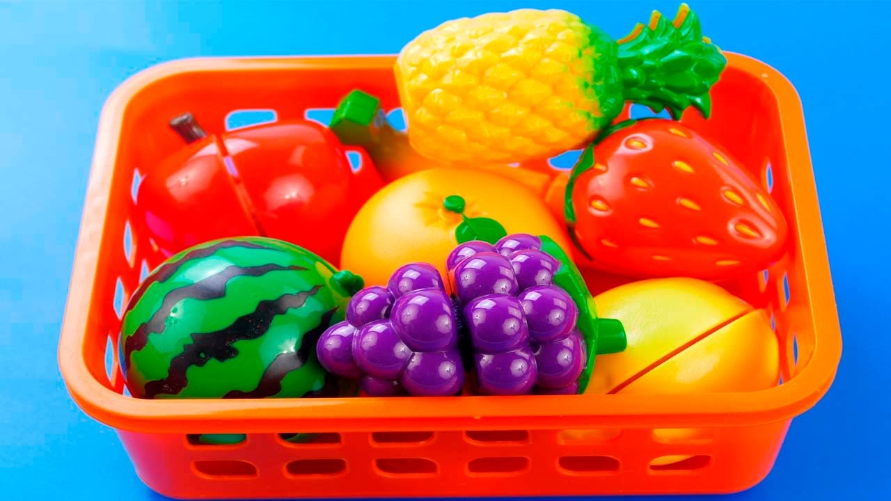 Learn names of fruits with Toys Velcro Cutting Fruits Bright fruits