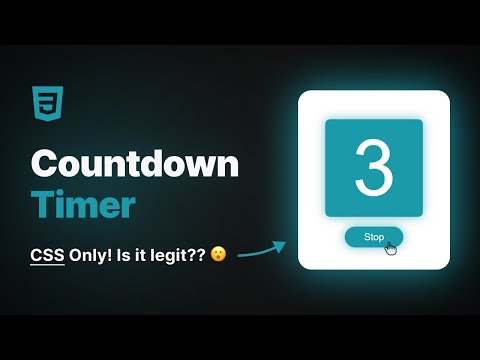 How To Create CSS Countdown Timer WITHOUT Javascript