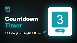 How To Create CSS Countdown Timer WITHOUT Javascript