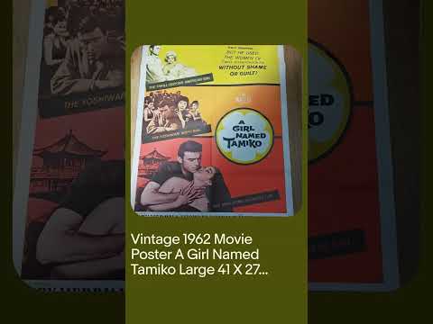 Vintage 1962 Movie Poster A Girl Named Tamiko Large 41 X 27 Paramount