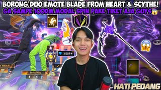 BORONG DUO EMOTE BLADE FROM HEART & SKIN SCYTHE HALLOWEN! MODAL NUKER TIKET GA SAMPE 100DM GUYS😱