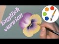 One stroke, Paint pansies, Como Dibujar Flores, Анютины глазки двойным мазком, irishkalia