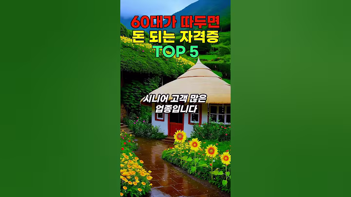 60대에 따두면 돈 되는 자격증 TOP 5 #노인일자리