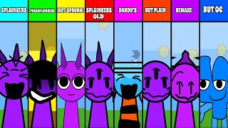 Every Characters From Sploinkers All Newest Versions Comparison