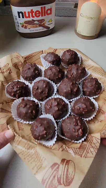 Make your own Ferrero Rocher with simple steps #chocolate #shorts #fyp #love #food