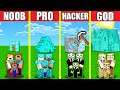 Minecraft Battle: DIAMOND HOUSE BUILD CHALLENGE - NOOB vs PRO vs HACKER vs GOD / Animation CASTLE