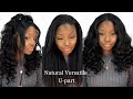 NO LACE🚫NO GLUE! MOST natural Beginner Friendly Kinky Straight U-Part Wig for relaxed hair| RPGShow