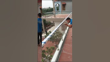 Lan can kính tay vịn inox, trụ thấp đặc cho ban công biệt thự  #lancankinh