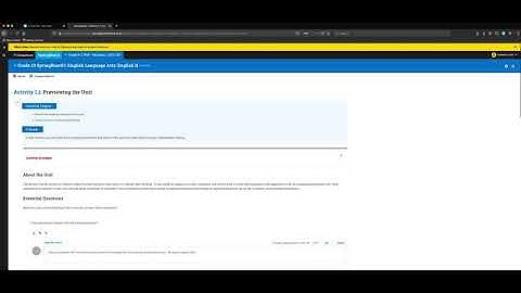 Navigating Springboard Textbook