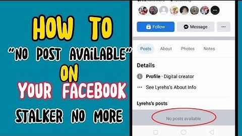 HOW TO NO POST AVAILABLE ON YOUR FACEBOOK/SHE REAL VLOG #nopostavailable#facebook
