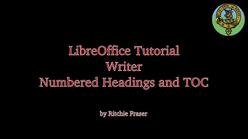 LibreOffice Tutorial   01 Numbered Headings And TOC