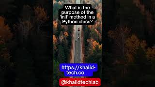 What is the purpose of the 'init' method in a Python class #shorts #viral #python #youtubeshorts