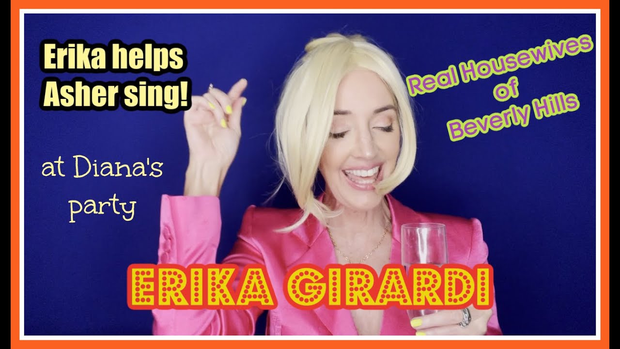 Real Housewife of Beverly Hills Erika Girardi helps Asher sing at Diana's Christmas party