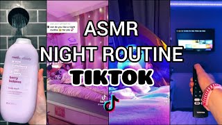 Satisfying  Night Routine ASMR ♡ TIKTOK Compilation • Aesthetic, School..