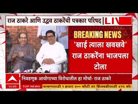 Raj Thackeray PC : मोर्जाचा अजेंडा एकच निवडणूक आयोग, राज ठाकरे आंदोलनांच नियोजन सांगितलं