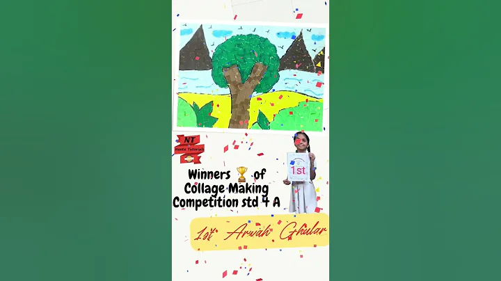 Winners 🏆 of Collage Making Competition std 4 A || Neeta Tutorials