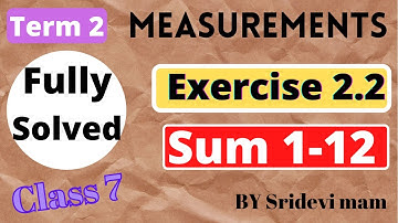 7th maths tamil Term 2 Chapter 2 measurements exercise 2.2 fully solved samacheer class 7 2nd term